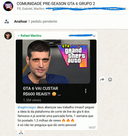 Cliente viralizando com os vídeos