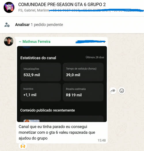 Cliente viralizando com os vídeos